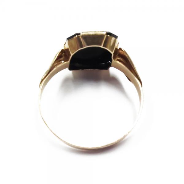 Kultainen kantasormus, onyx 22mm -72 #1