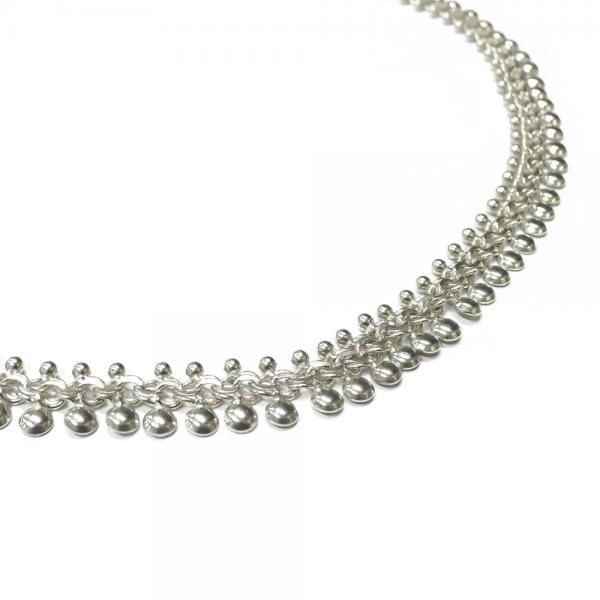 Hopeinen bismarck-kaulaketju 42cm #1