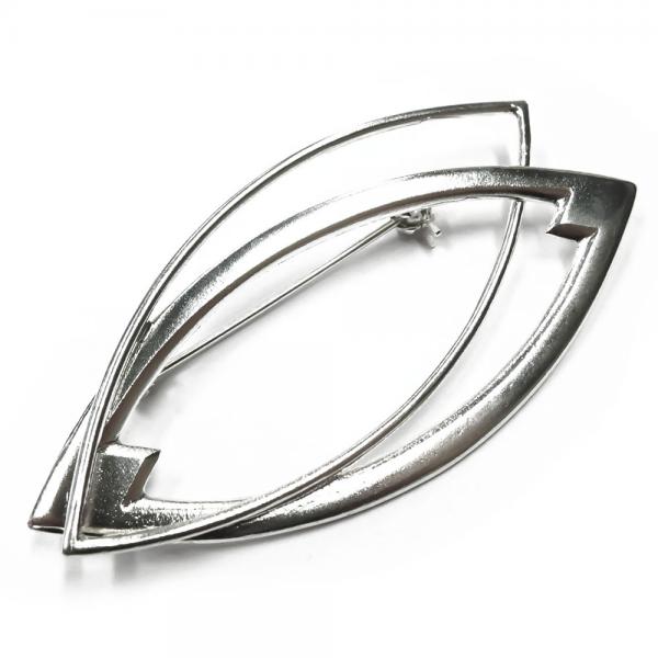 Hopeinen Poromerkki Rintaneula #0