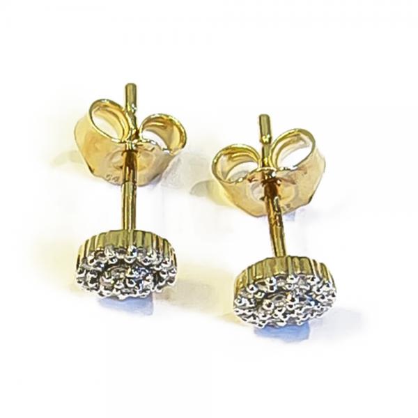 Timanttikorvakorut keltakulta #1