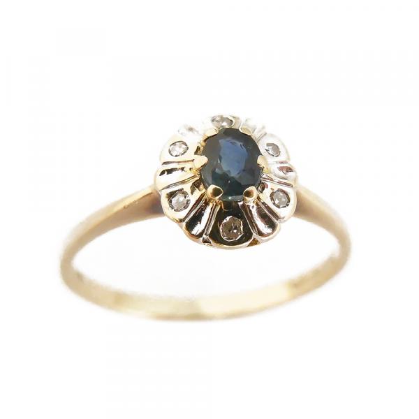 Diana sormus sinisafiiri, timantit 17 mm #1