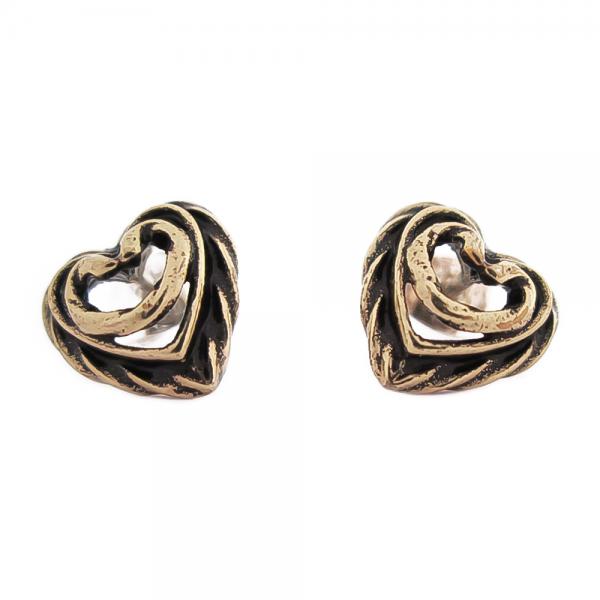 Kalevalakoru Talon sydän korvakorut, pronssi #0