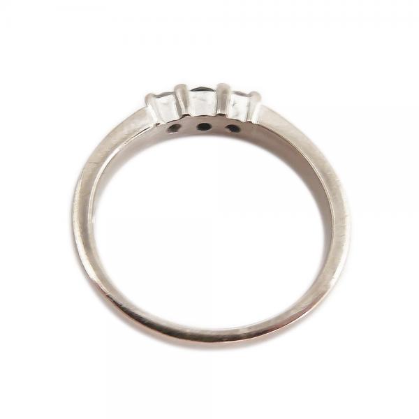 Valkokulta timanttisormus 0,15ct 15+ mm #2