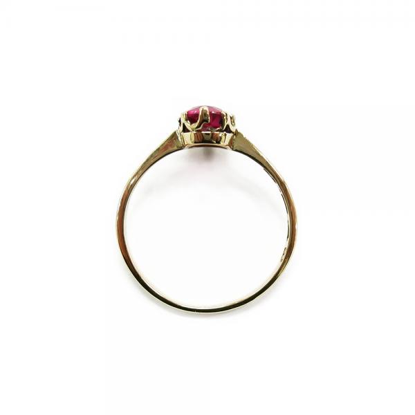 Pinkki kivi sormus koko 21 Suomen Kultasepät Oy v.35 #2