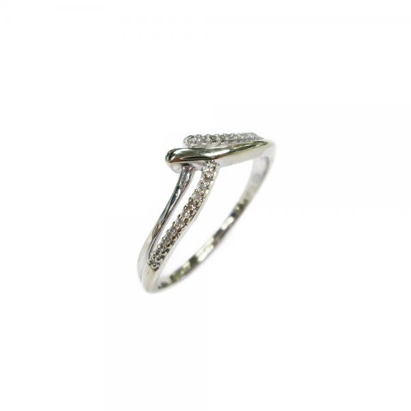 Valkokultasormus 0,12ct 18,5mm #0