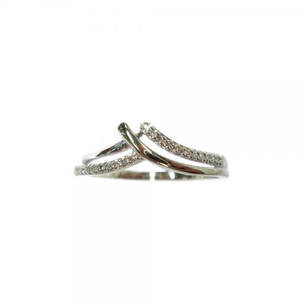Valkokultasormus 0,12ct 18,5mm #1