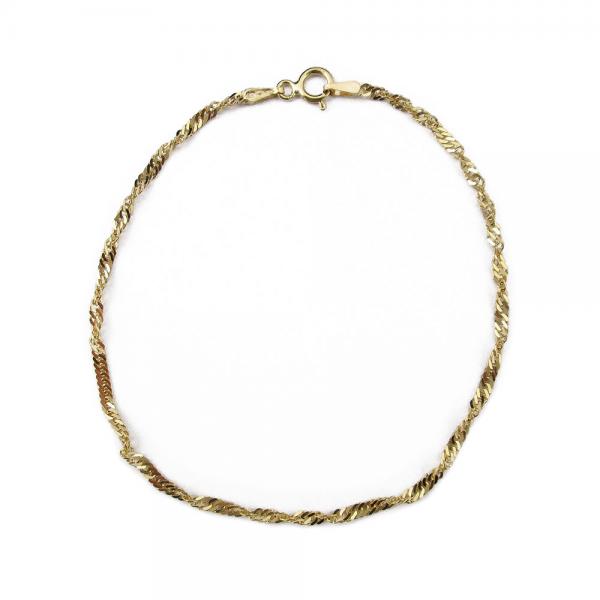 Kultainen singapore ranneketju 18,5 cm #0