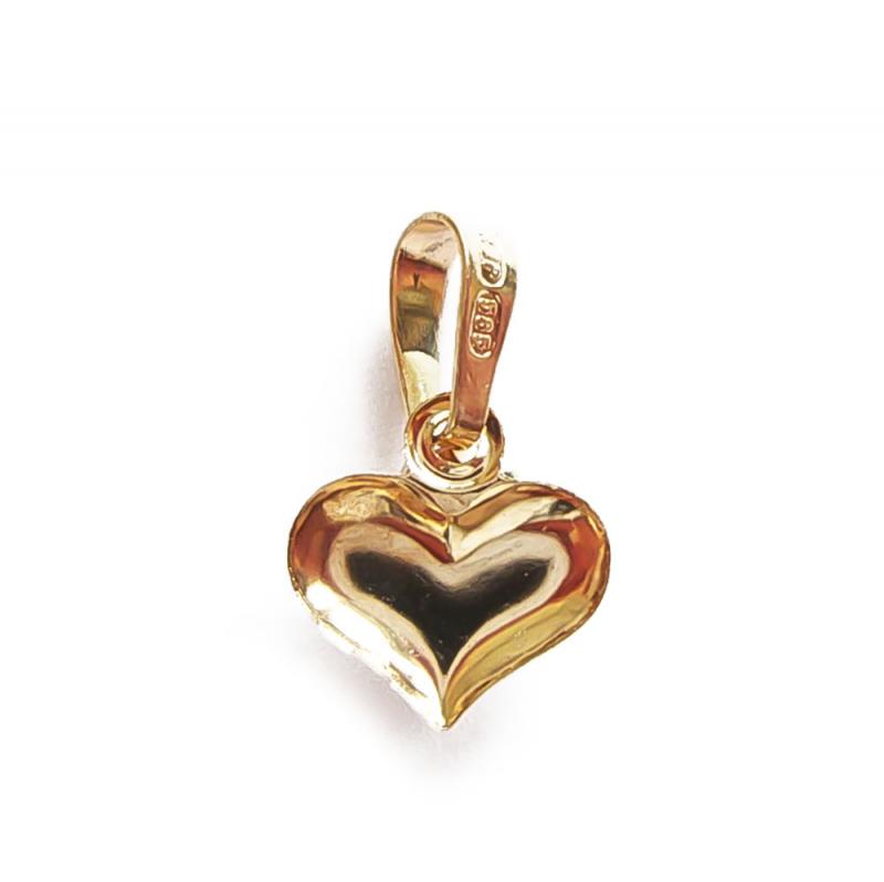 14K sydänriipus kirkkaalla kivella #2
