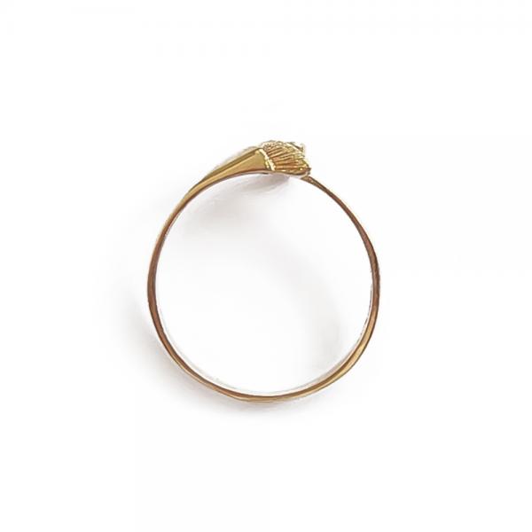14k sormus 17,0 kirkas kivi #2