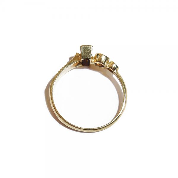 14K kultasormus zirkonioilla 17 mm  #2