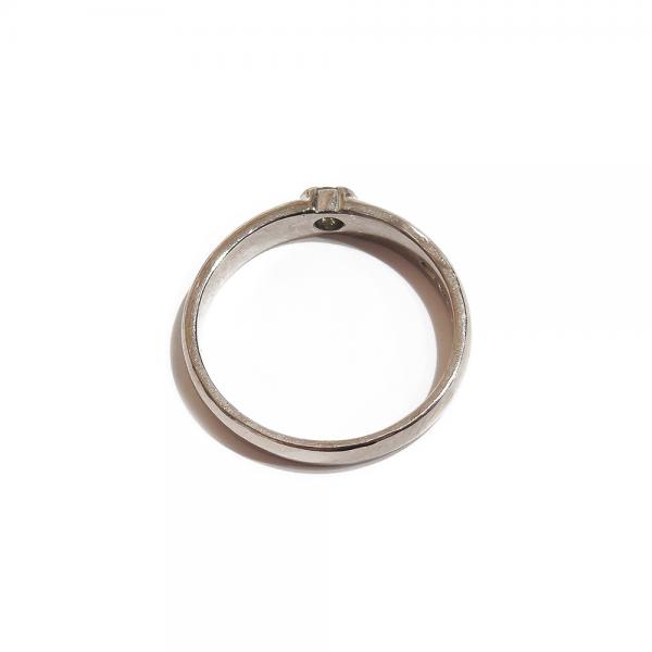 18K Valkokulta timanttisormus 0,05ct 17 mm  #2