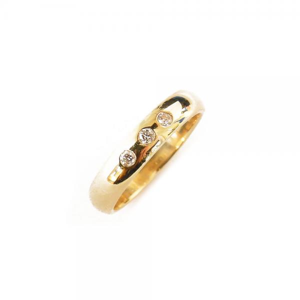 Timanttisormus 3*0.15ct 16,5 mm #0