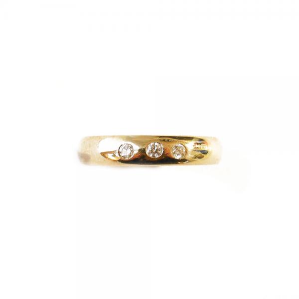 Timanttisormus 3*0.15ct 16,5 mm #1