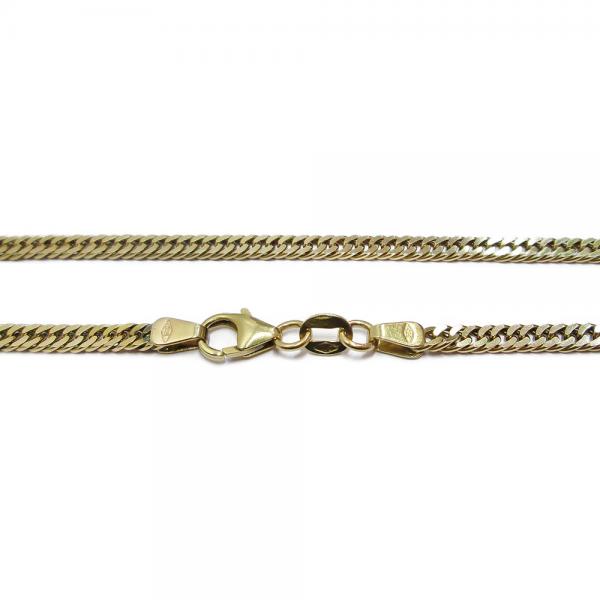 Kultainen pitkä umpikaulaketju tiheä panssari 59cm #1