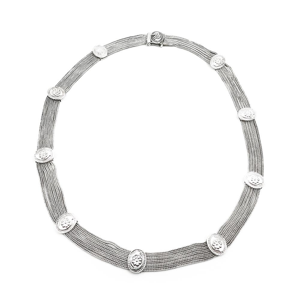 Hopeinen kaulakoru 44cm lev. 11mm #0