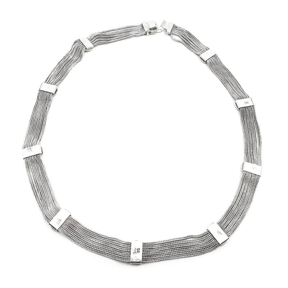 Hopeinen kaulakoru 44cm lev. 11mm #1