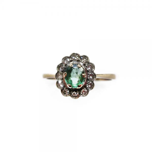 18K smaragdisormus timanteilla 18,5mm #1
