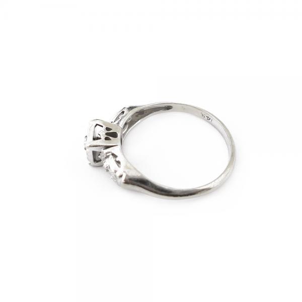 Valkokulta timanttisormus 0,02ct  17mm  #3