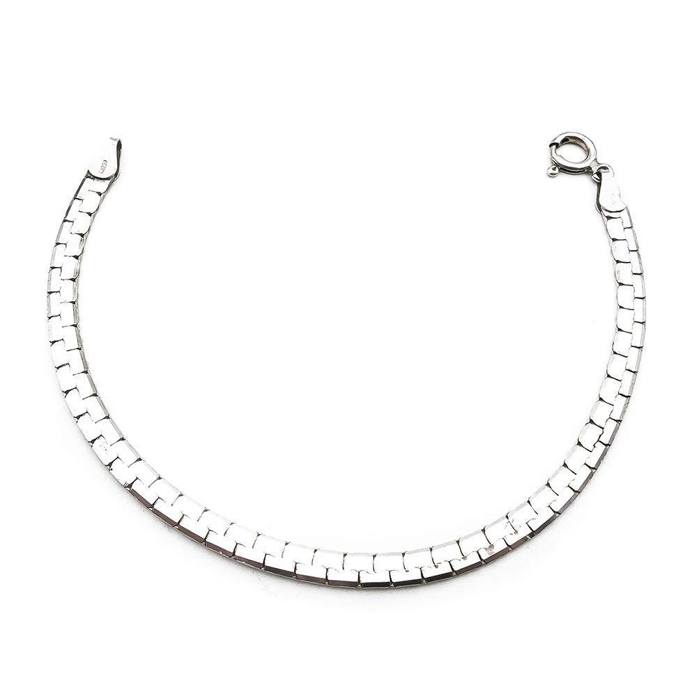 Hopeinen ranneketju 16 cm #0