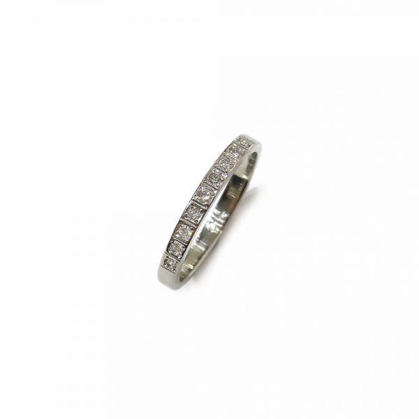 Valkokultainen timanttisormus 0,09ct 18,35 mm  #0