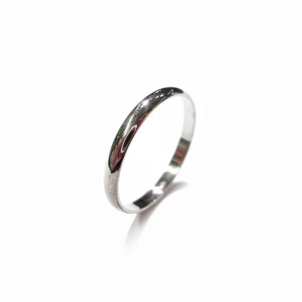 Valkokultainen kotimainen sileä sormus 3mm 22 pp #0
