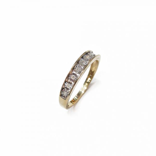 Timanttisormus 0,04ct 15,50 mm Kultajousi #0