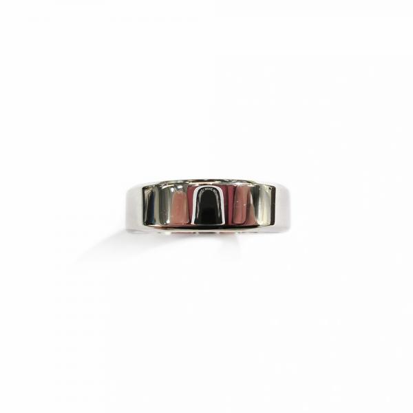 Valkokultainen flakkasormus 5,5mm 18,5mm  #1