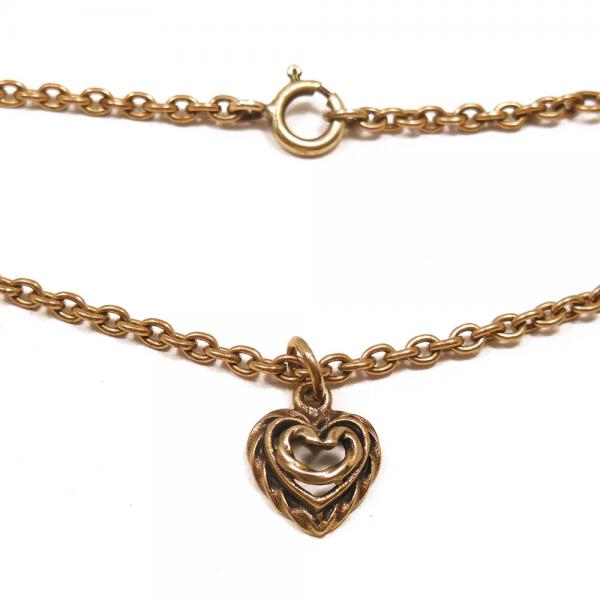 Kalevala Koru Talon sydän riipus pieni 42/45cm pronssi #1