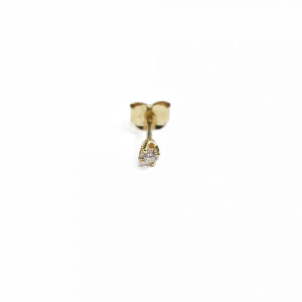 Kultainen timanttikorvakoru 0,03ct, pariton #0