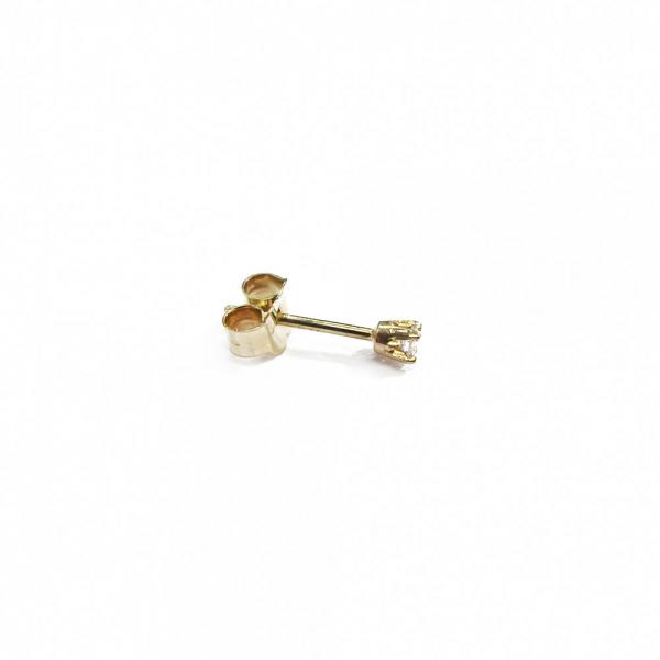 Kultainen timanttikorvakoru 0,03ct, pariton #1