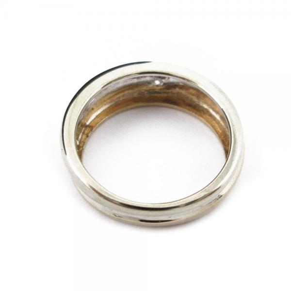 Valko/keltakulta kaksirunkoinen Timattisormus 0,1ct 18-mm #2