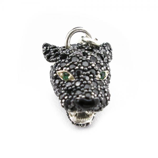Thomas Sabo charm club musta kissa charmia riipus, mustilla kivillä #0
