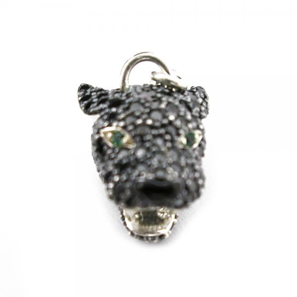 Thomas Sabo charm club musta kissa charmia riipus, mustilla kivillä #2