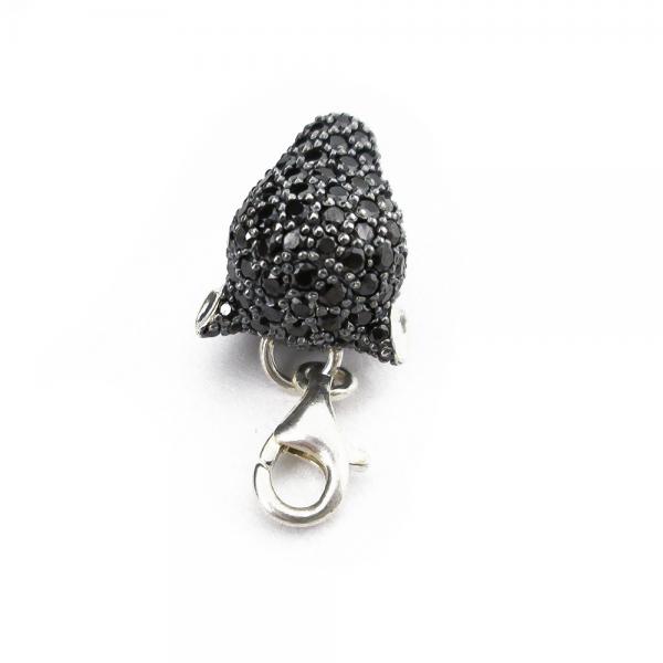 Thomas Sabo charm club musta kissa charmia riipus, mustilla kivillä #3