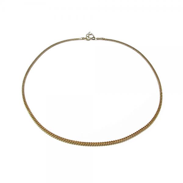 Kultainen umpipanssari-kaulaketju varaketjulla 18K 46cm 2.76mm #0