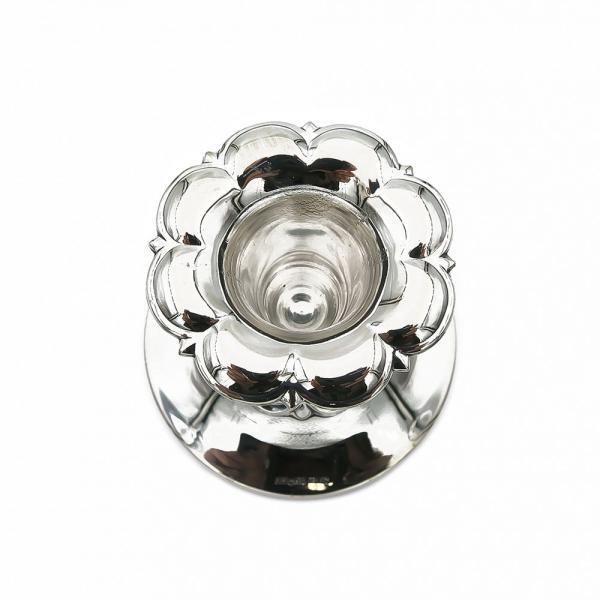 Hopeinen kynttilänjalka 6cm #1