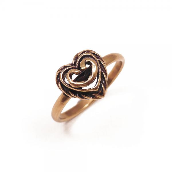 Kalevala Koru Talon sydän sormus pronssi 18 mm #0