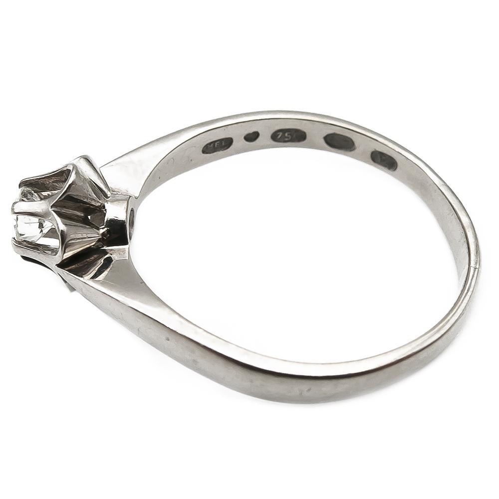 18K valkokulta timanttisormus 0.25ct koko 19 v.-72 #3