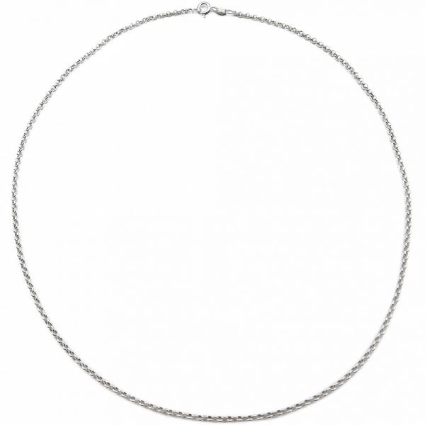 Hopeinen papuketju 49 cm 2,5 mm #0