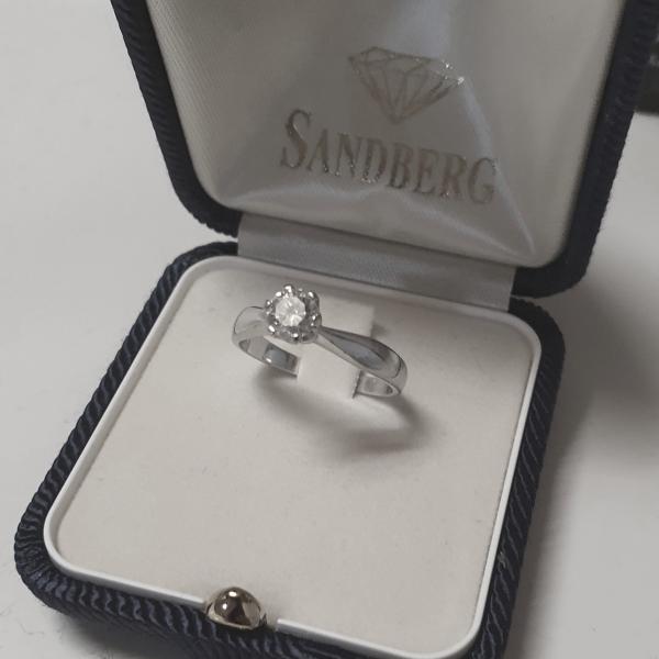 Sandberg Onnenlähde timanttisormus 0,53ct, 18 mm 6