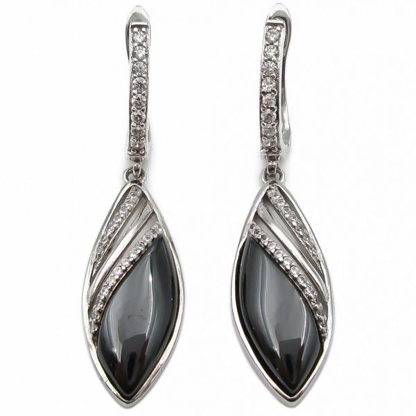 Hopeakorvakorut Cz/musta kivi  #0