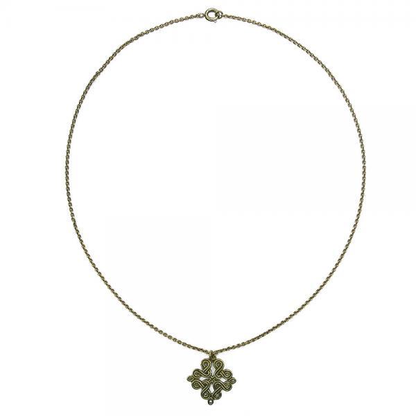 Kalevala Koru Karjalainen nauhapunos riipus 60cm pronssi #1