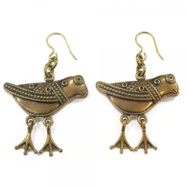 Kalevala Koru Hattulan lintu korvakorut pronssi #1