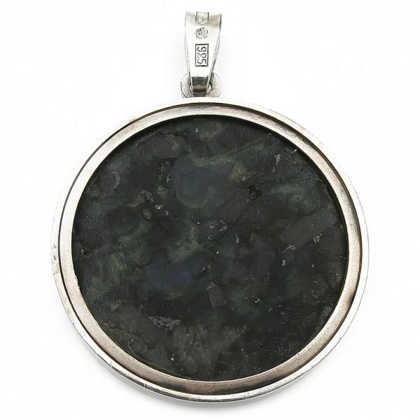 Hopeinen spektroliitti riipus  #1