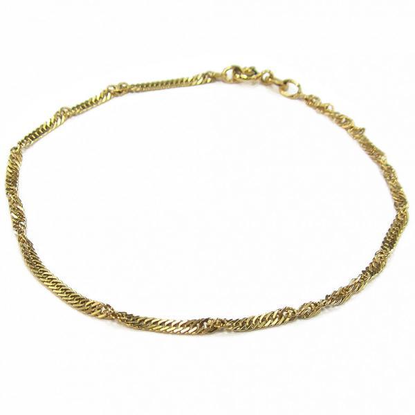Kultainen singapore ranneketju 18cm #0