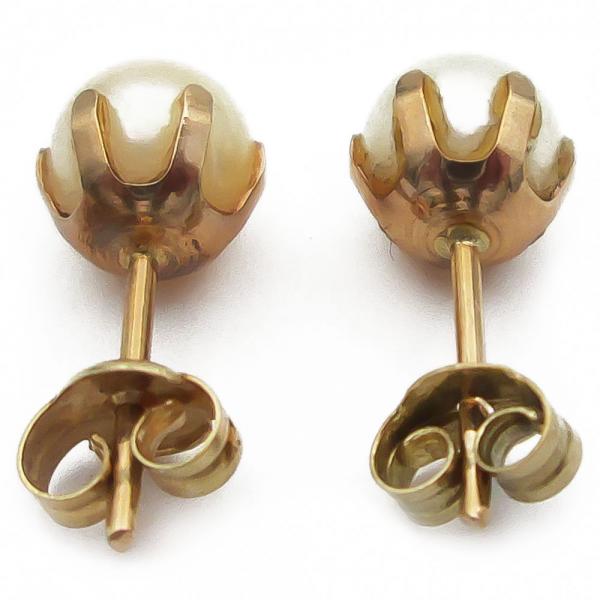 Kultaiset helmikorvakorut 5.5mm #1