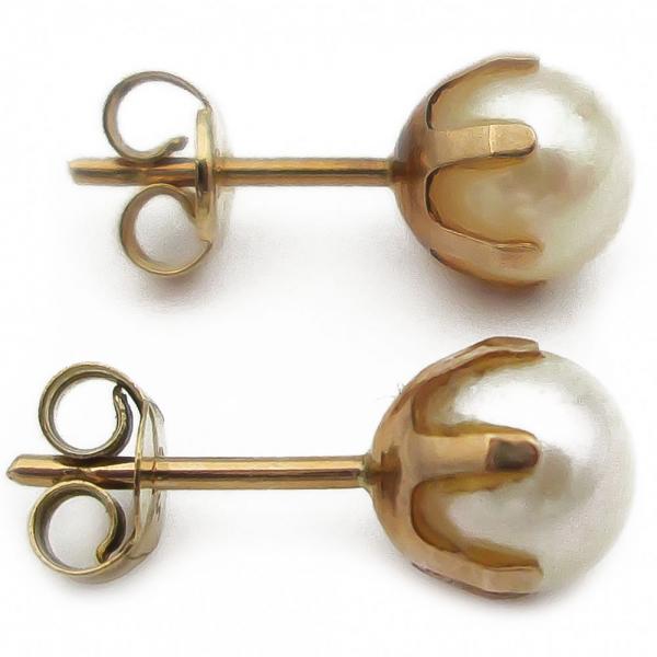 Kultaiset helmikorvakorut 5.5mm #2