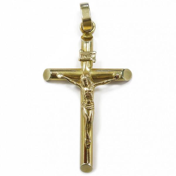 Kultainen inri krusifiksi riipus #0