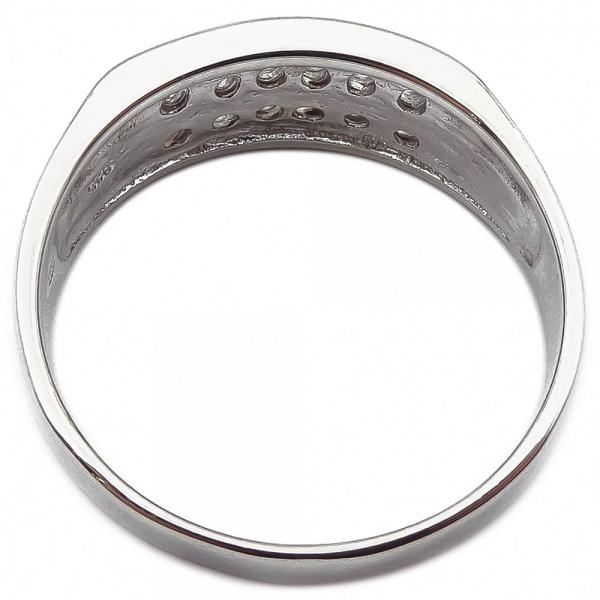 Hopeinen zirkoniasormus 19mm #2