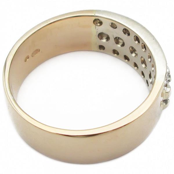 Kultainen leveä timanttisormus 22kpl yht.0.92ct 19.5 7-8mm #2
